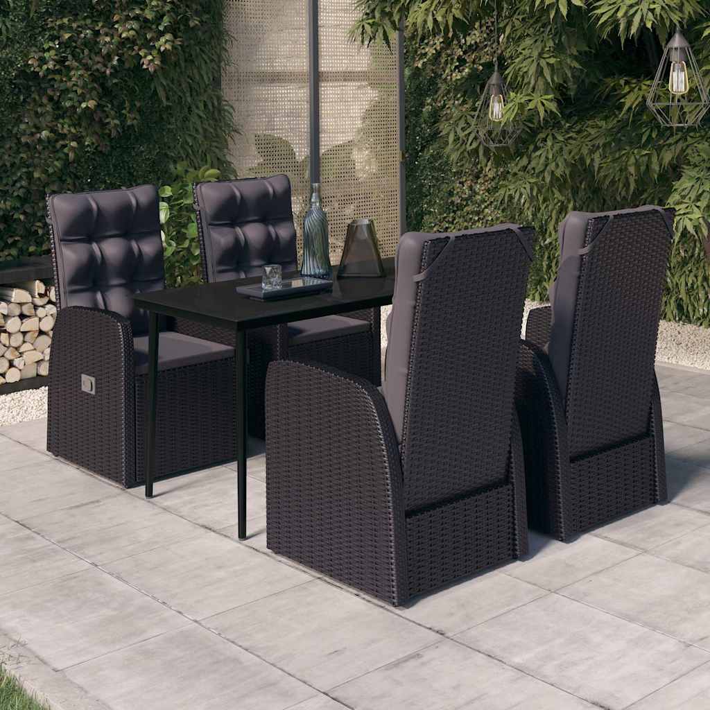 vidaXL 3-delige Tuinset met kussens grijs