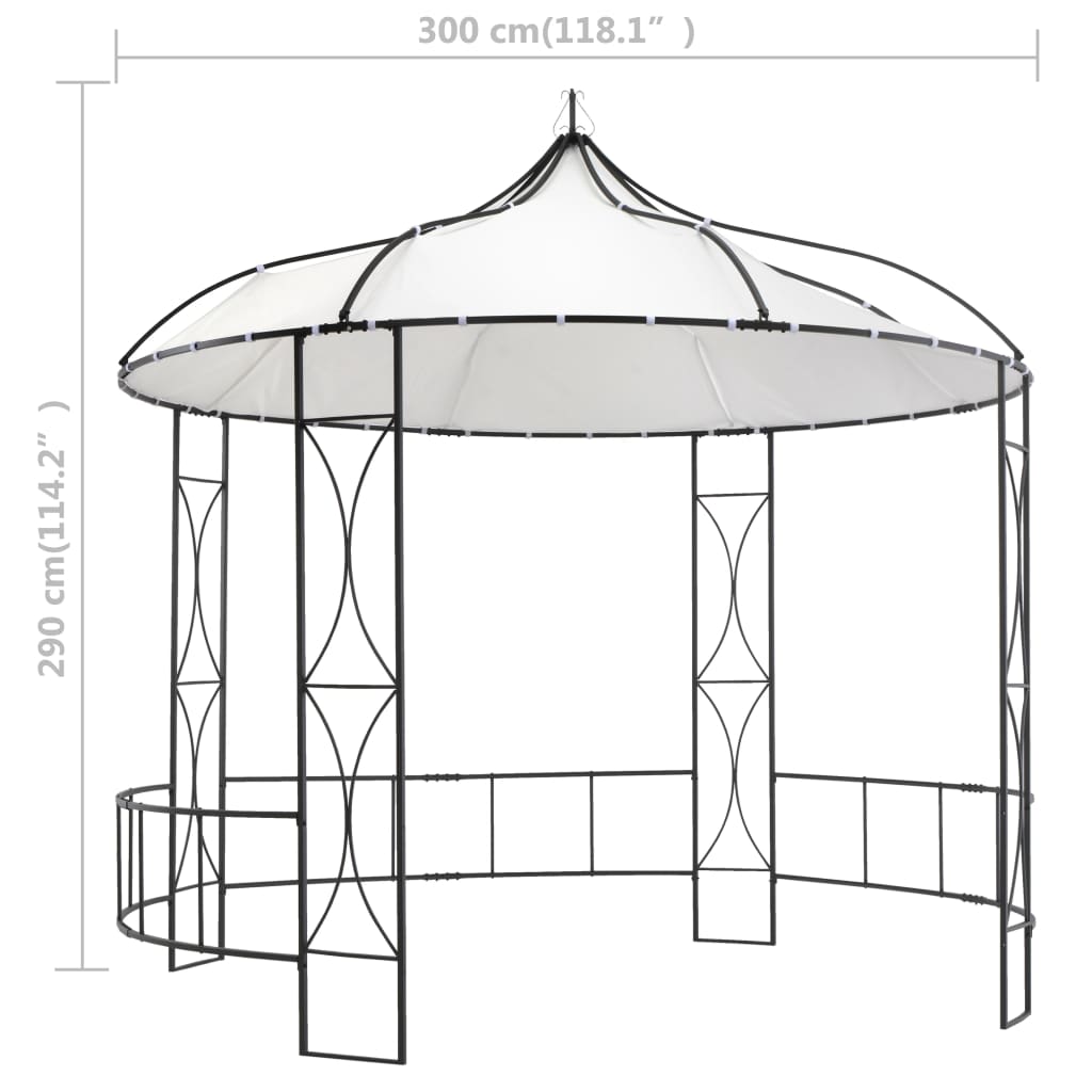 vidaXL Prieel rond 300x290 cm antraciet