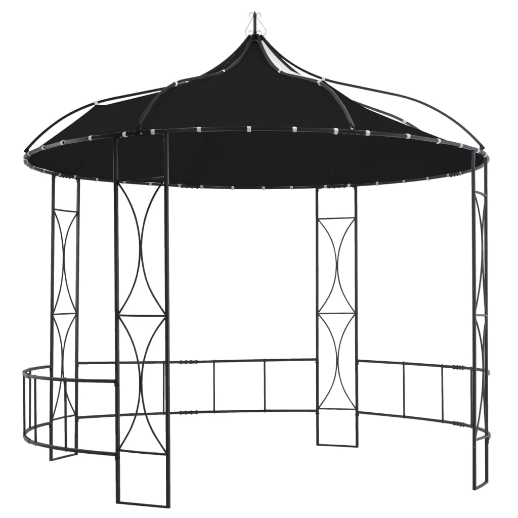 vidaXL Prieel rond 300x290 cm antraciet
