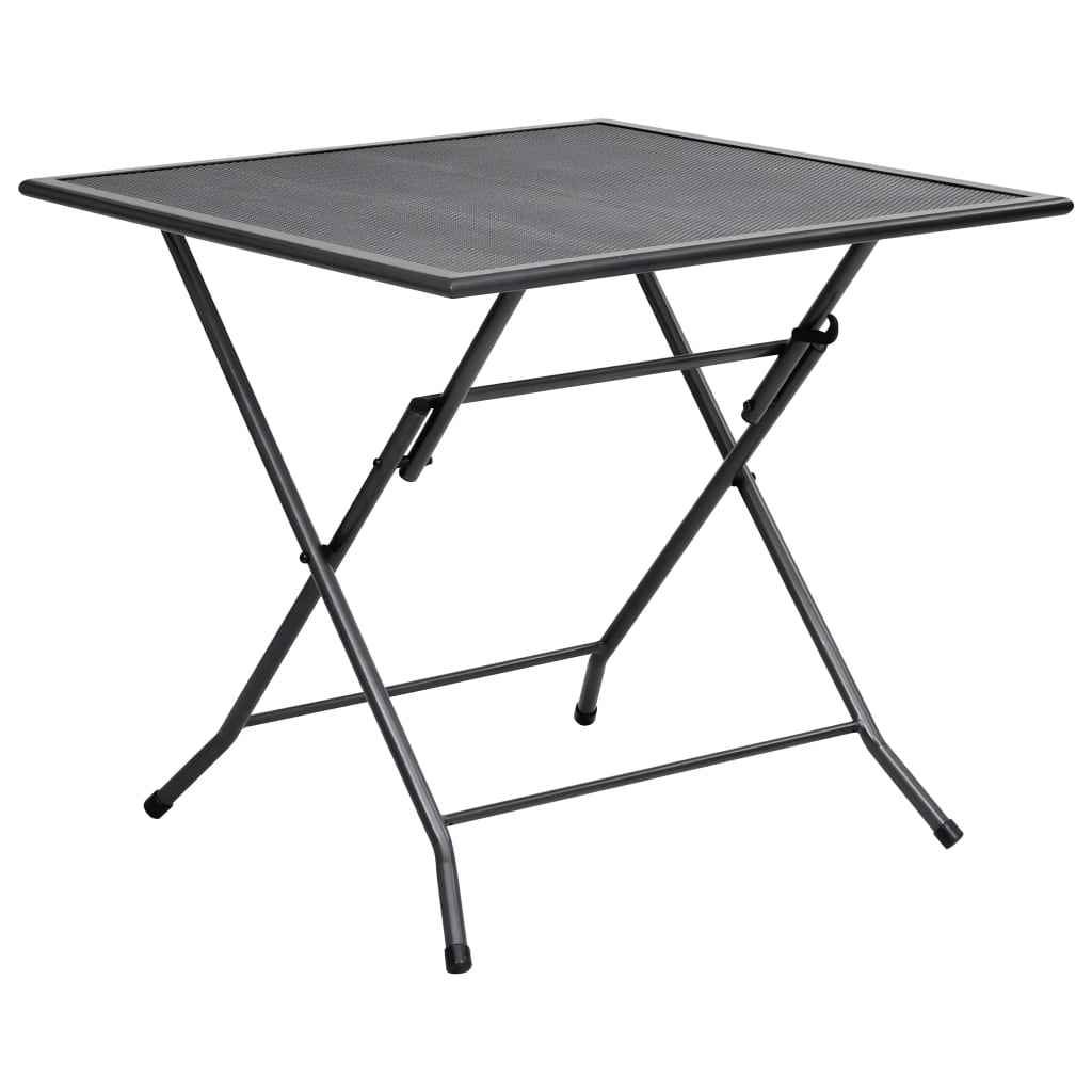 vidaXL Klaptafel gaas 80x80x72 cm staal antraciet