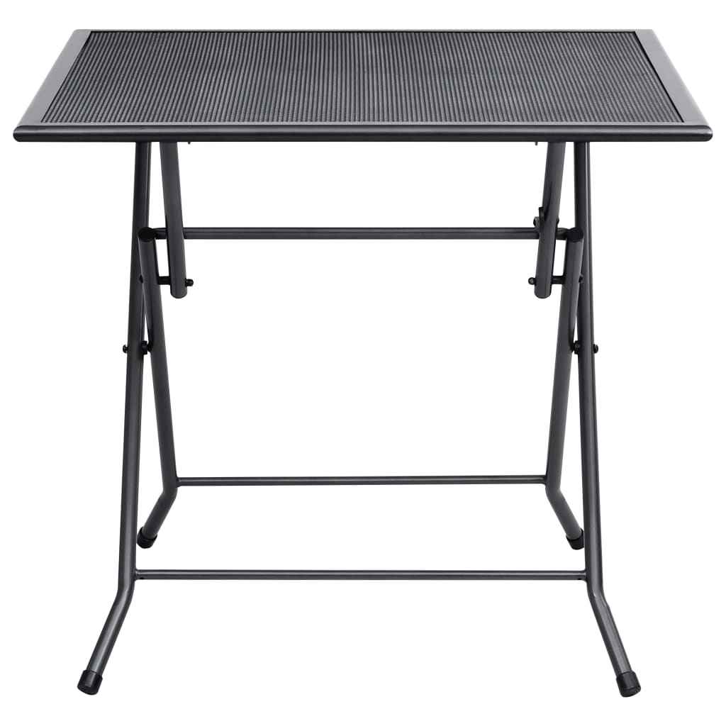 vidaXL Klaptafel gaas 80x80x72 cm staal antraciet