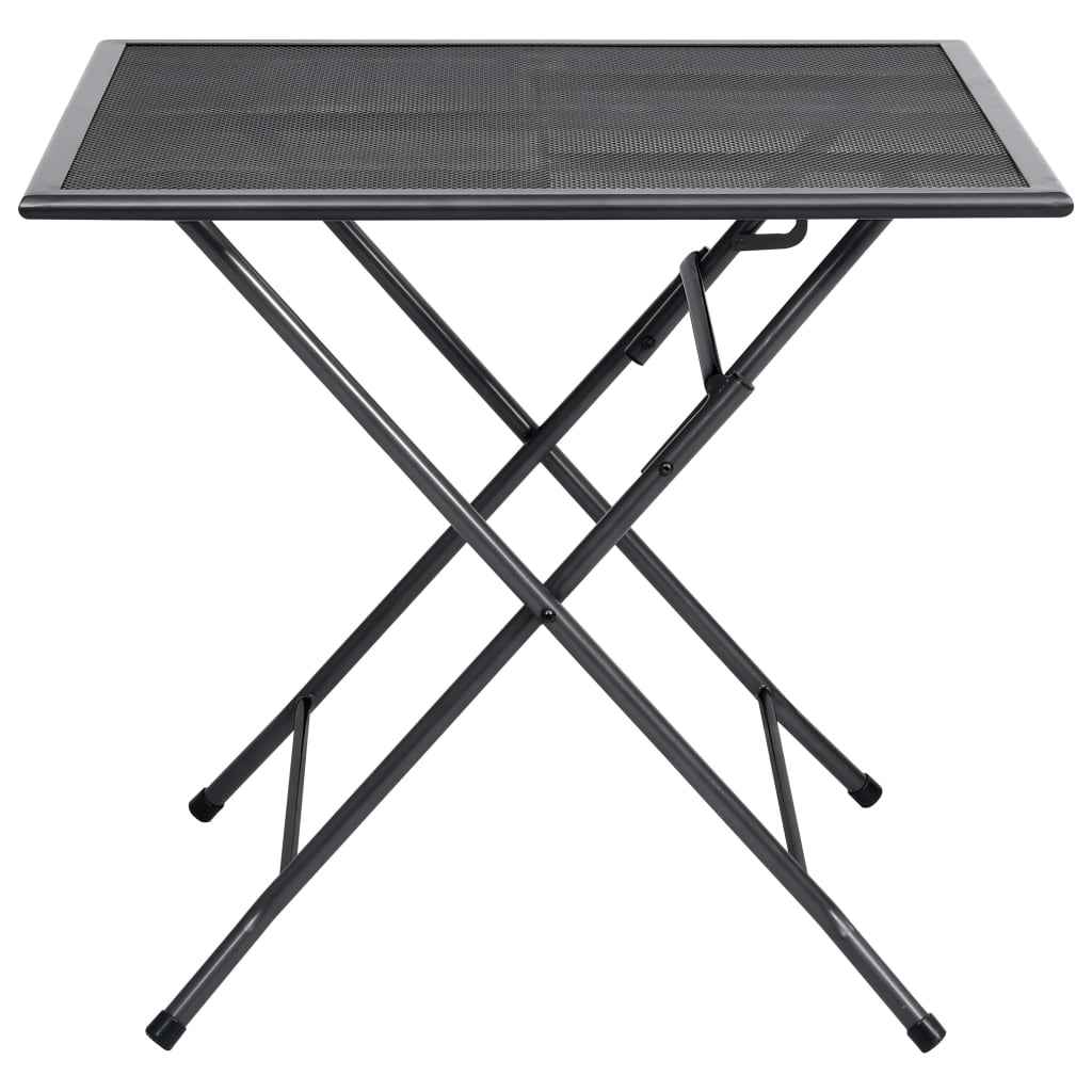 vidaXL Klaptafel gaas 80x80x72 cm staal antraciet