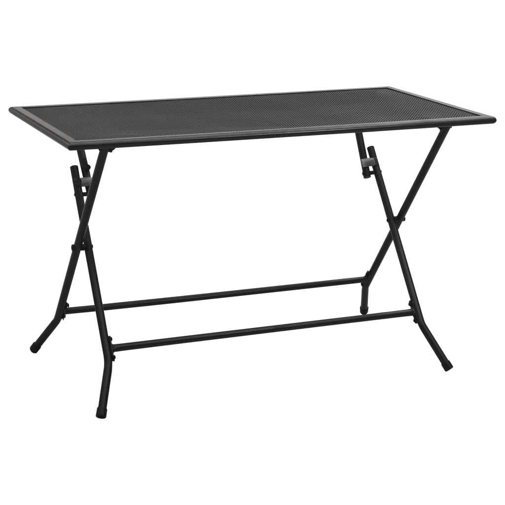 vidaXL Klaptafel gaas 80x80x72 cm staal antraciet