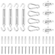 vidaXL 12-Piece Sunshade Accessory Set Stainless Steel