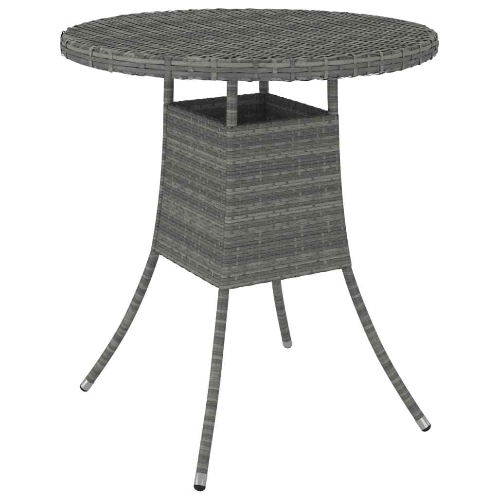 vidaXL Tuintafel 70x70x73 cm poly rattan zwart