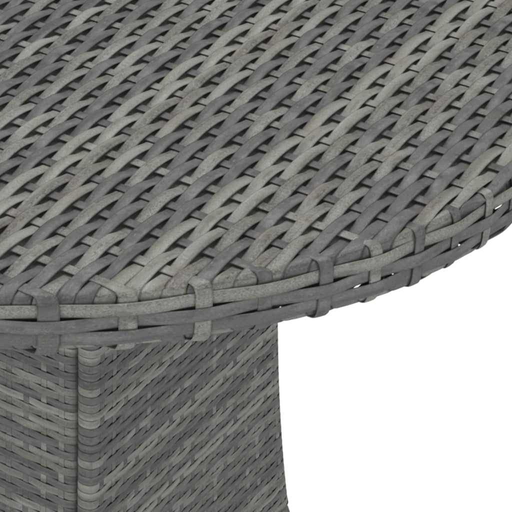 vidaXL Tuintafel 70x70x73 cm poly rattan zwart