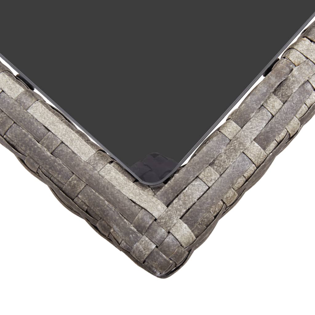 vidaXL Tuintafel 190x90x75 cm poly rattan grijs