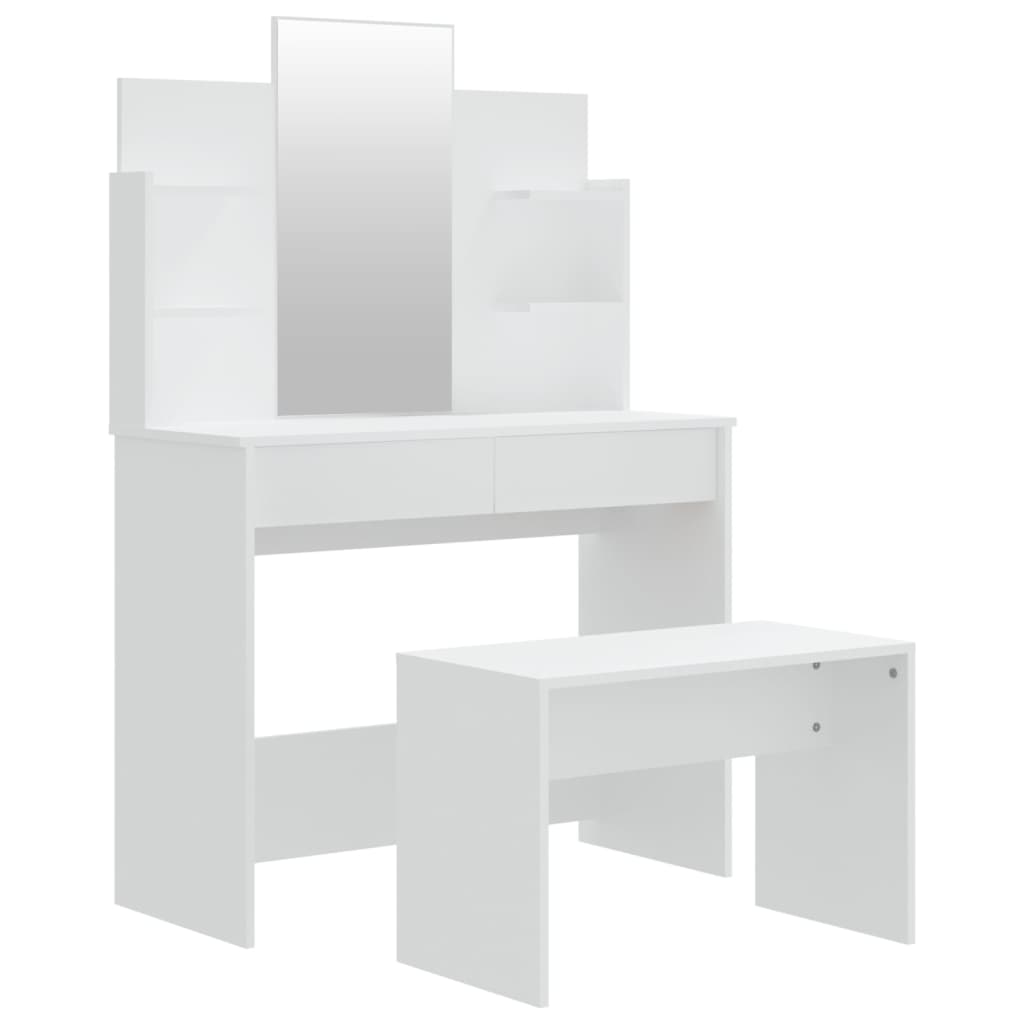 vidaXL Kaptafelset 96x40x142 cm wit