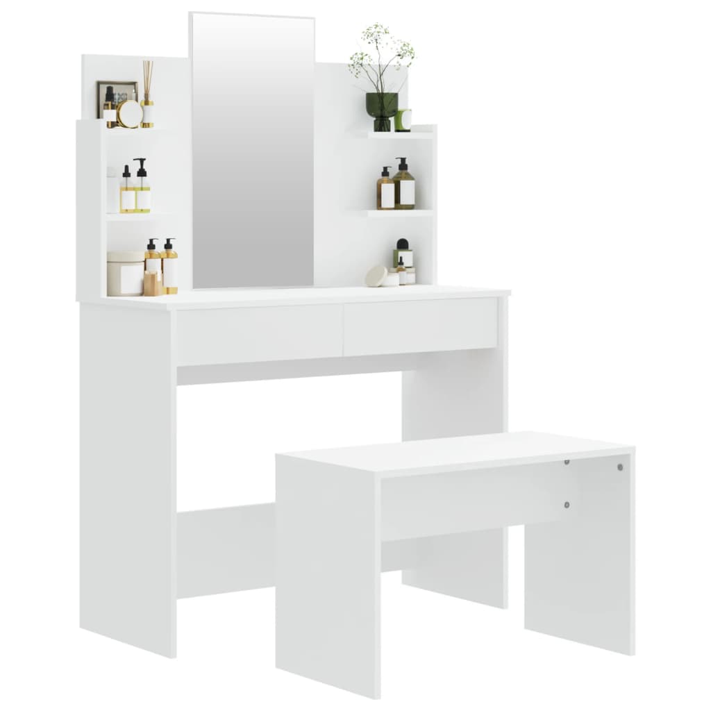vidaXL Kaptafelset 96x40x142 cm wit