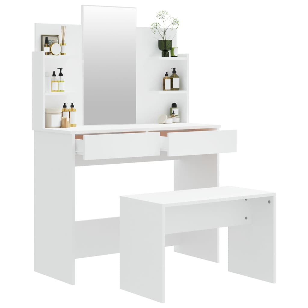 vidaXL Kaptafelset 96x40x142 cm wit
