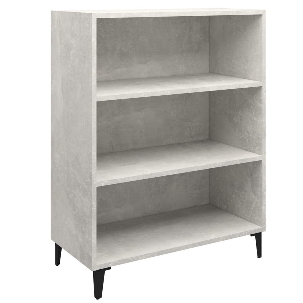 vidaXL Hoge kast 69,5x32,5x180 cm bewerkt hout betongrijs - Aashly