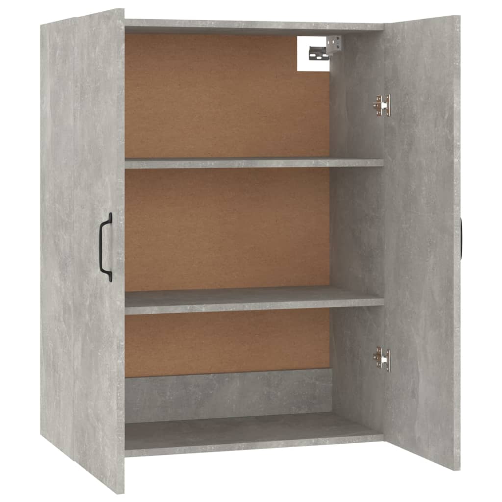 vidaXL Hoge kast 69,5x32,5x180 cm bewerkt hout betongrijs - Aashly