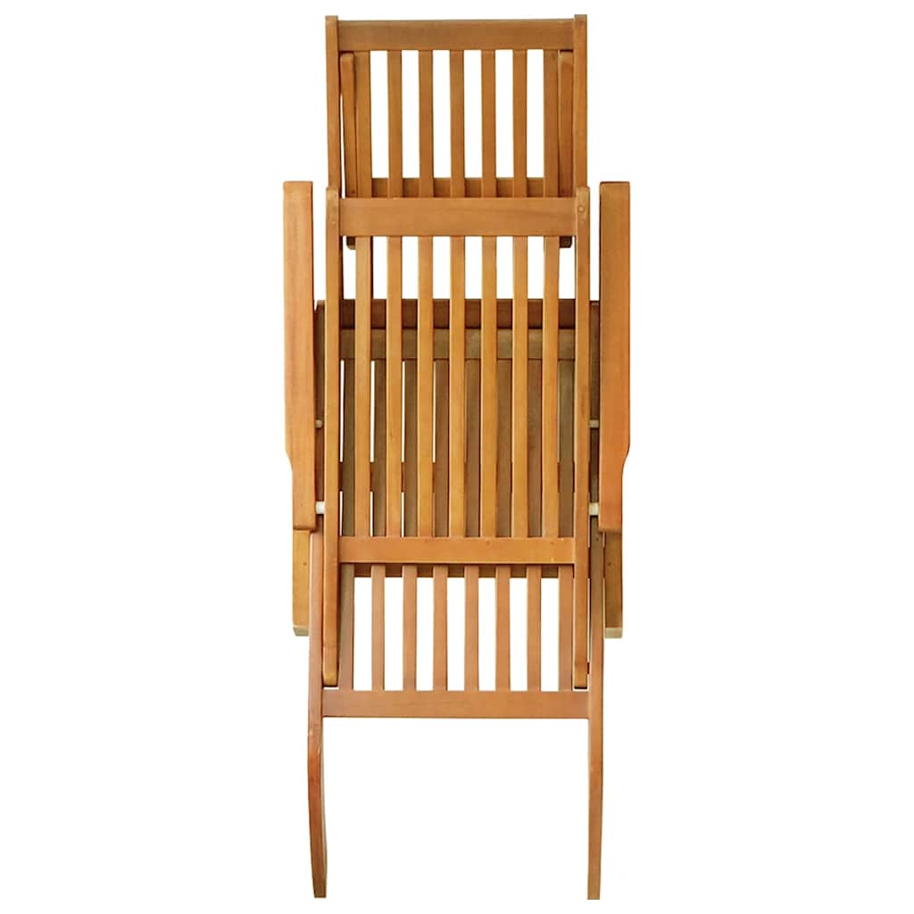 vidaXL Terrasstoelen met voetensteun en tafel massief acaciahout