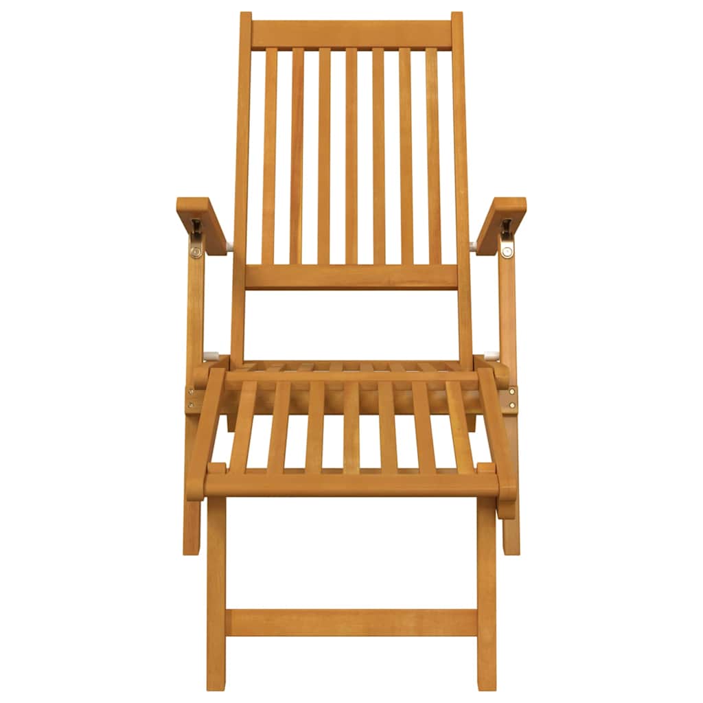 vidaXL Terrasstoelen met voetensteun en tafel massief acaciahout