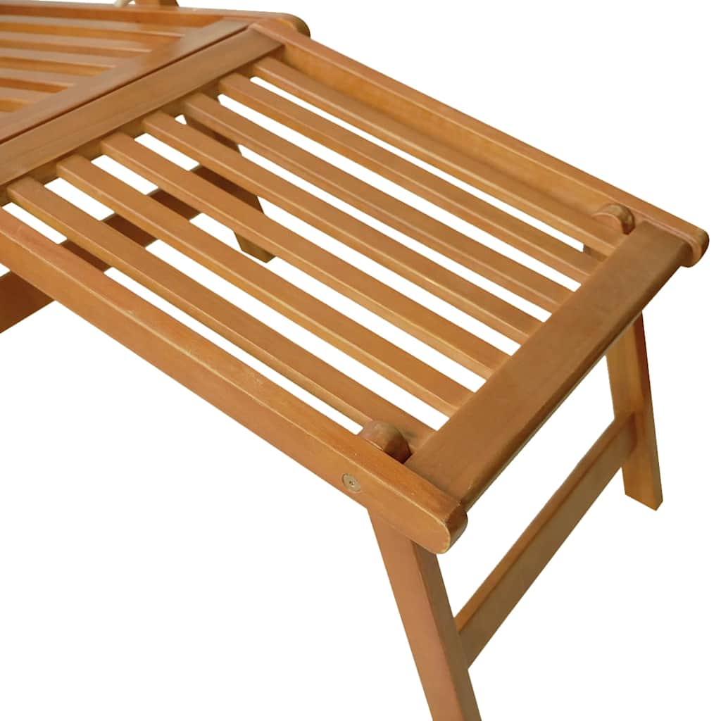 vidaXL Terrasstoelen met voetensteun en tafel massief acaciahout