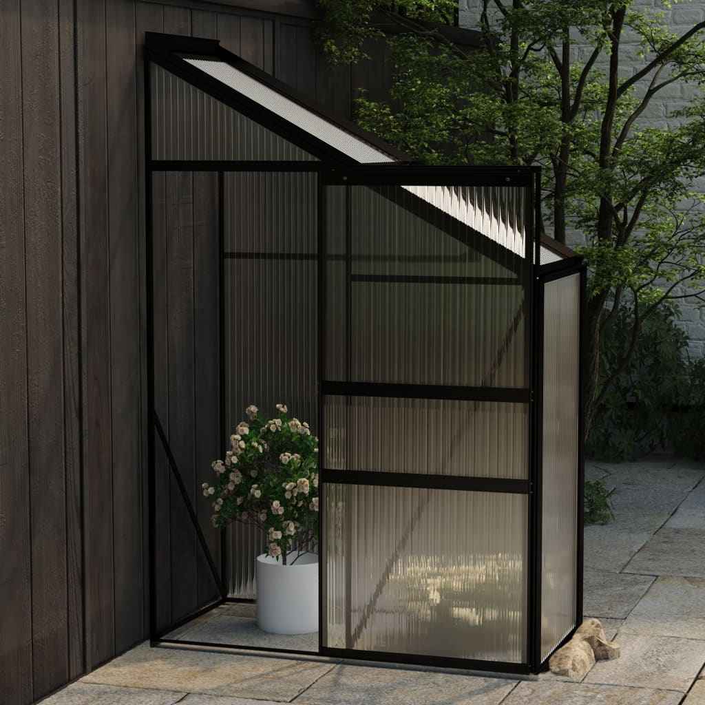 vidaXL Tuinkas 3,97 m³ aluminium antracietkleurig