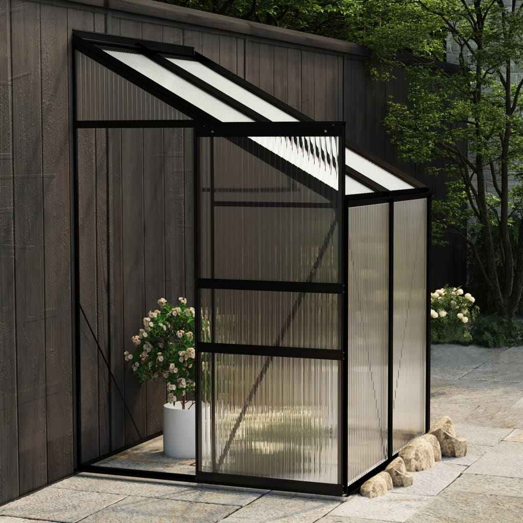 vidaXL Tuinkas 3,97 m³ aluminium antracietkleurig