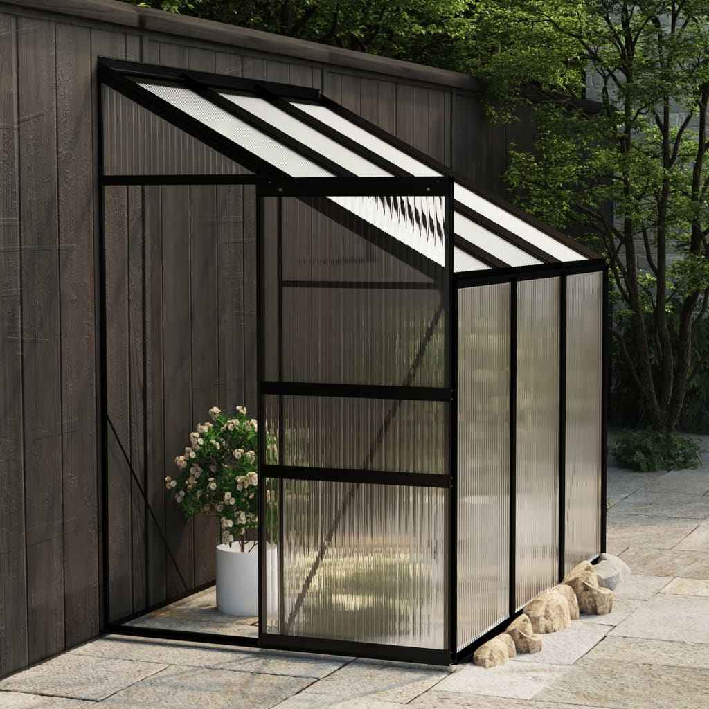 vidaXL Tuinkas 3,97 m³ aluminium antracietkleurig
