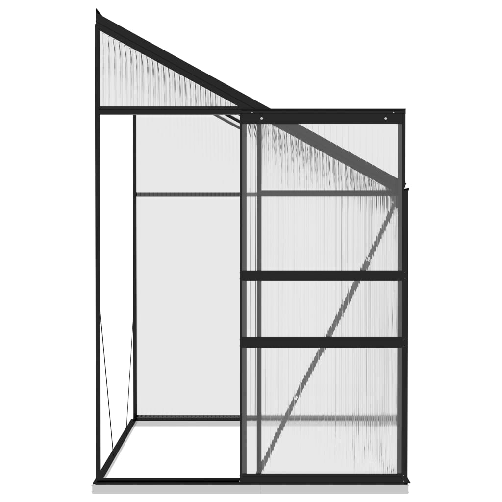 vidaXL Tuinkas 3,97 m³ aluminium antracietkleurig