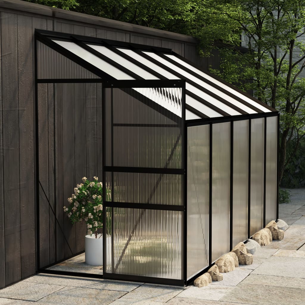 vidaXL Tuinkas 3,97 m³ aluminium antracietkleurig