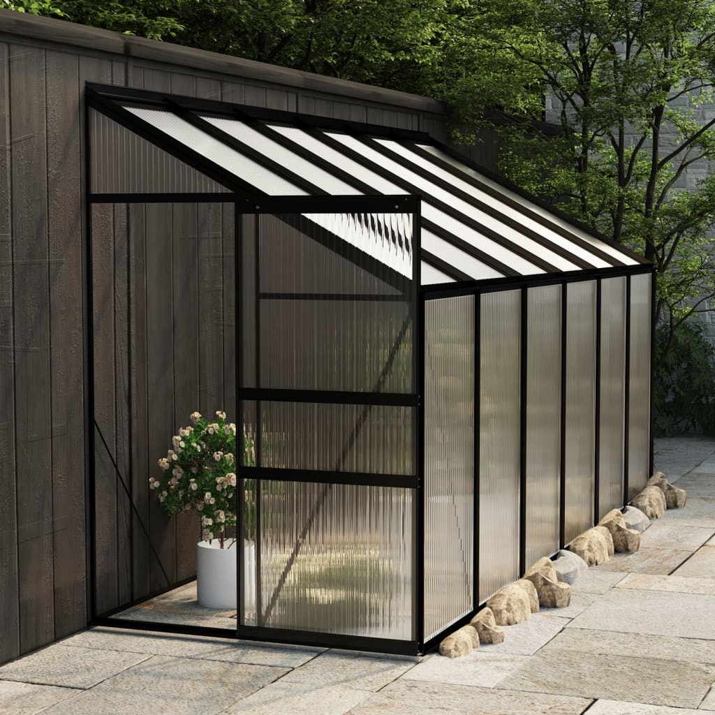 vidaXL Tuinkas 3,97 m³ aluminium antracietkleurig