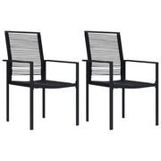 vidaXL Tuinstoelen 2 st PVC-rattan zwart - Aashly