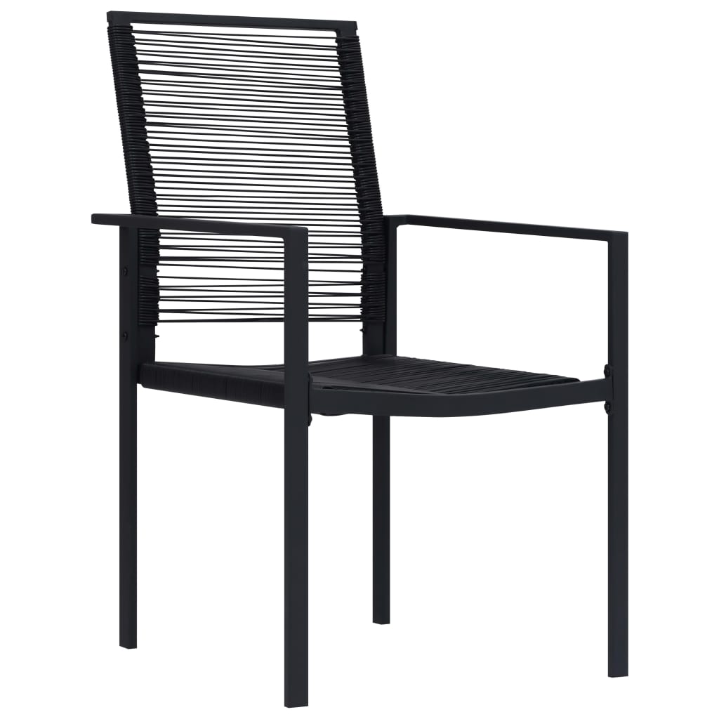 vidaXL Tuinstoelen 2 st PVC-rattan zwart - Aashly