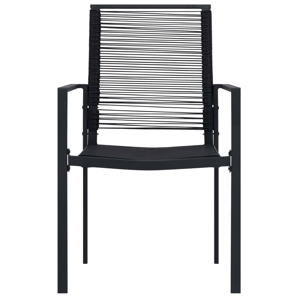 vidaXL Tuinstoelen 2 st PVC-rattan zwart - Aashly