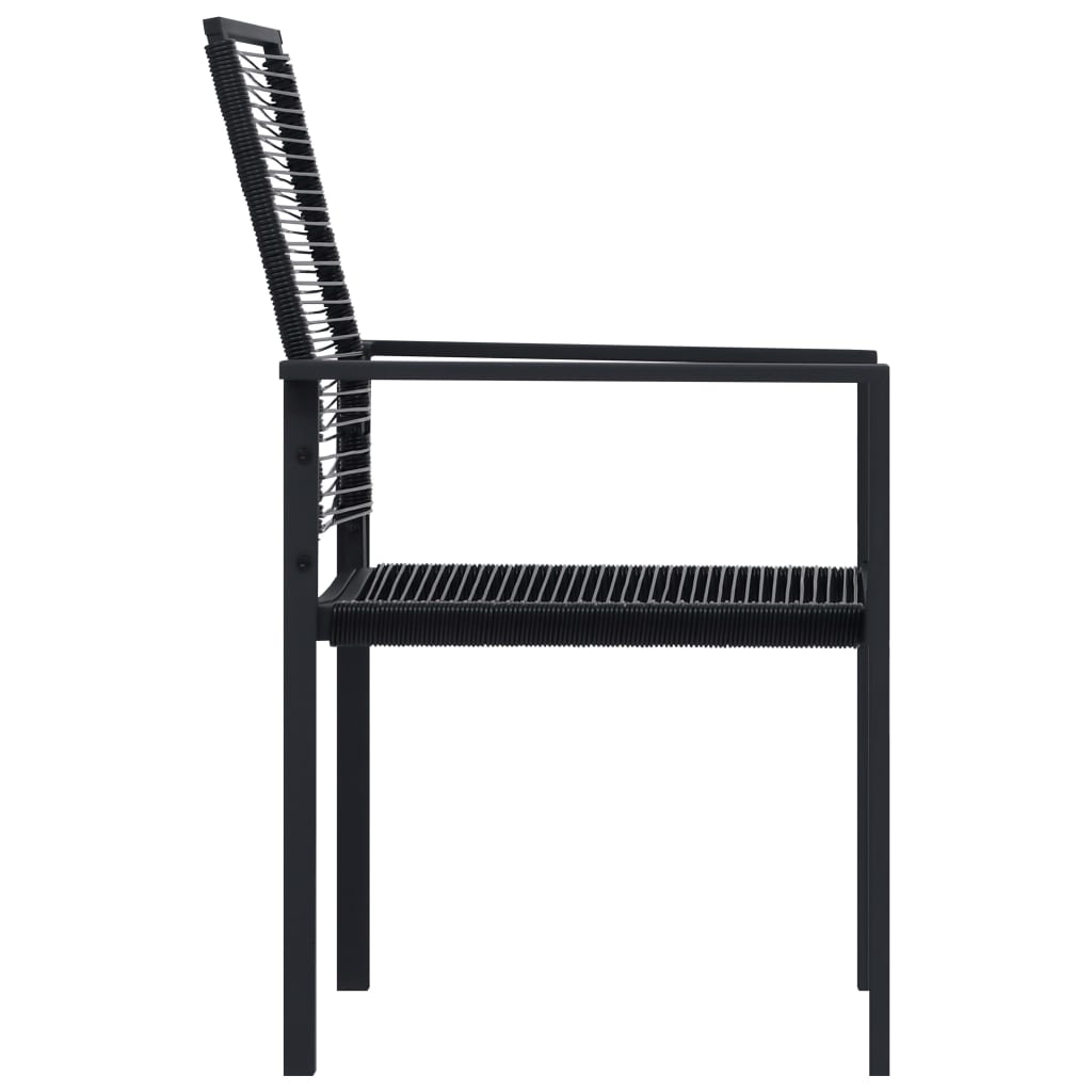 vidaXL Tuinstoelen 2 st PVC-rattan zwart - Aashly