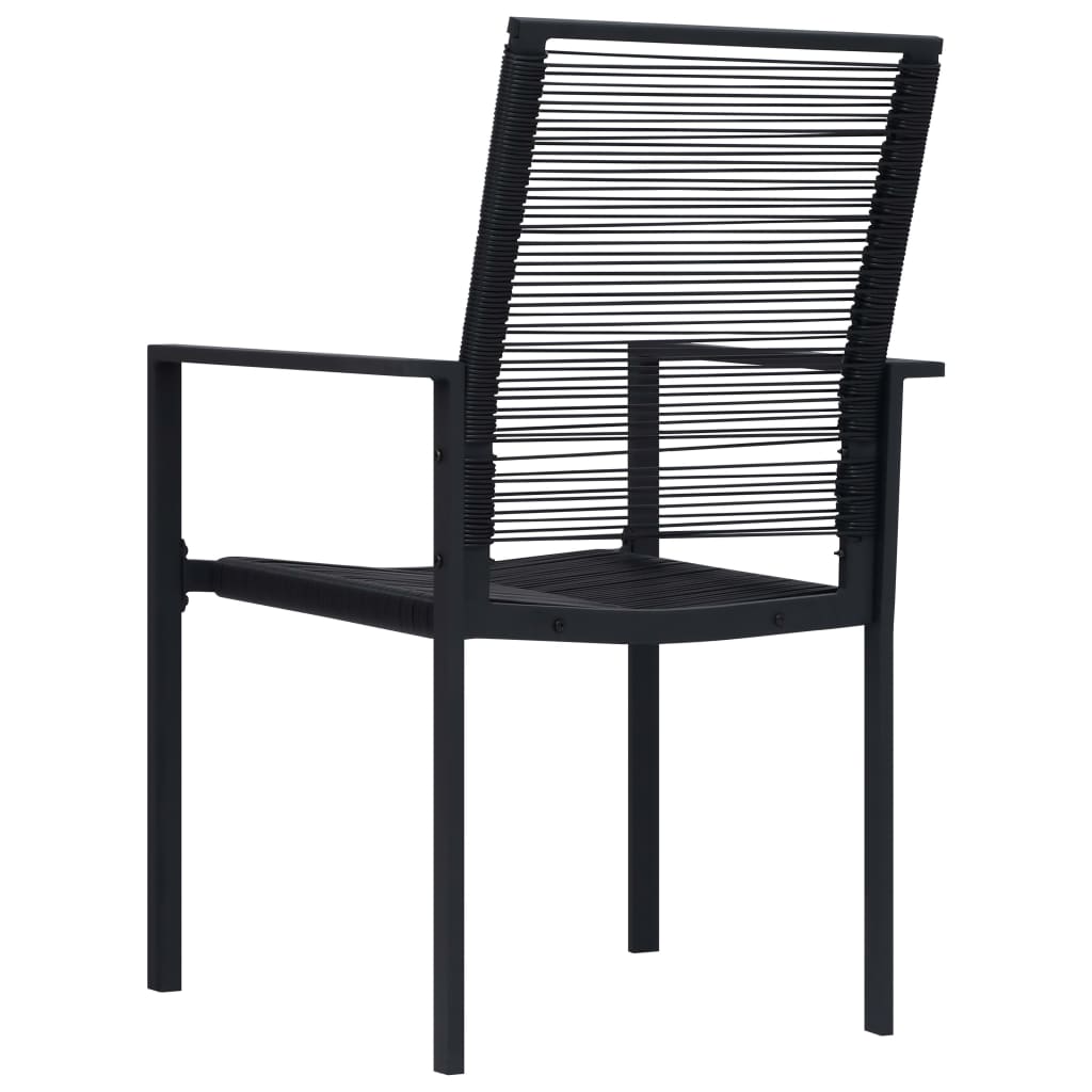 vidaXL Tuinstoelen 2 st PVC-rattan zwart - Aashly