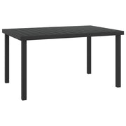 vidaXL Tuintafel 140x90x74 cm aluminium en HKC zwart