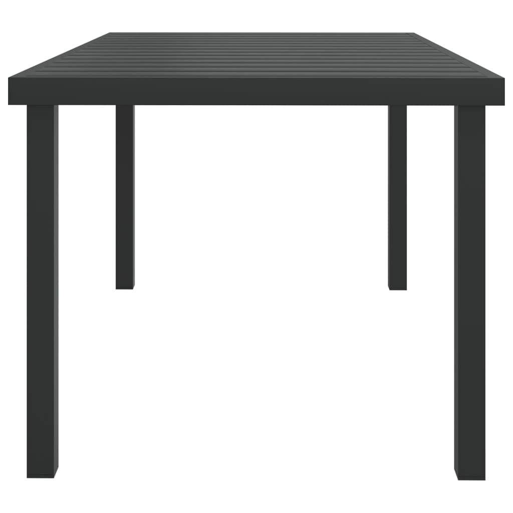 vidaXL Tuintafel 140x90x74 cm aluminium en HKC zwart