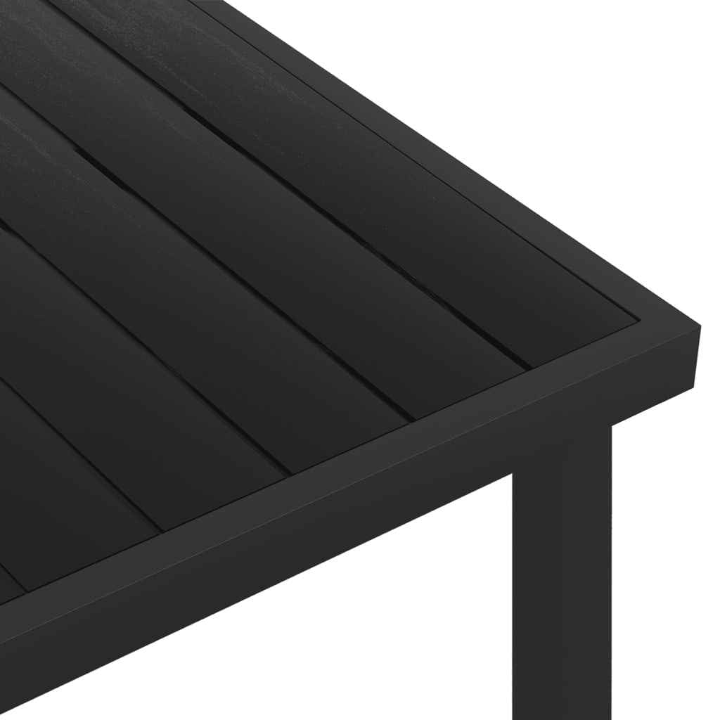 vidaXL Tuintafel 140x90x74 cm aluminium en HKC zwart