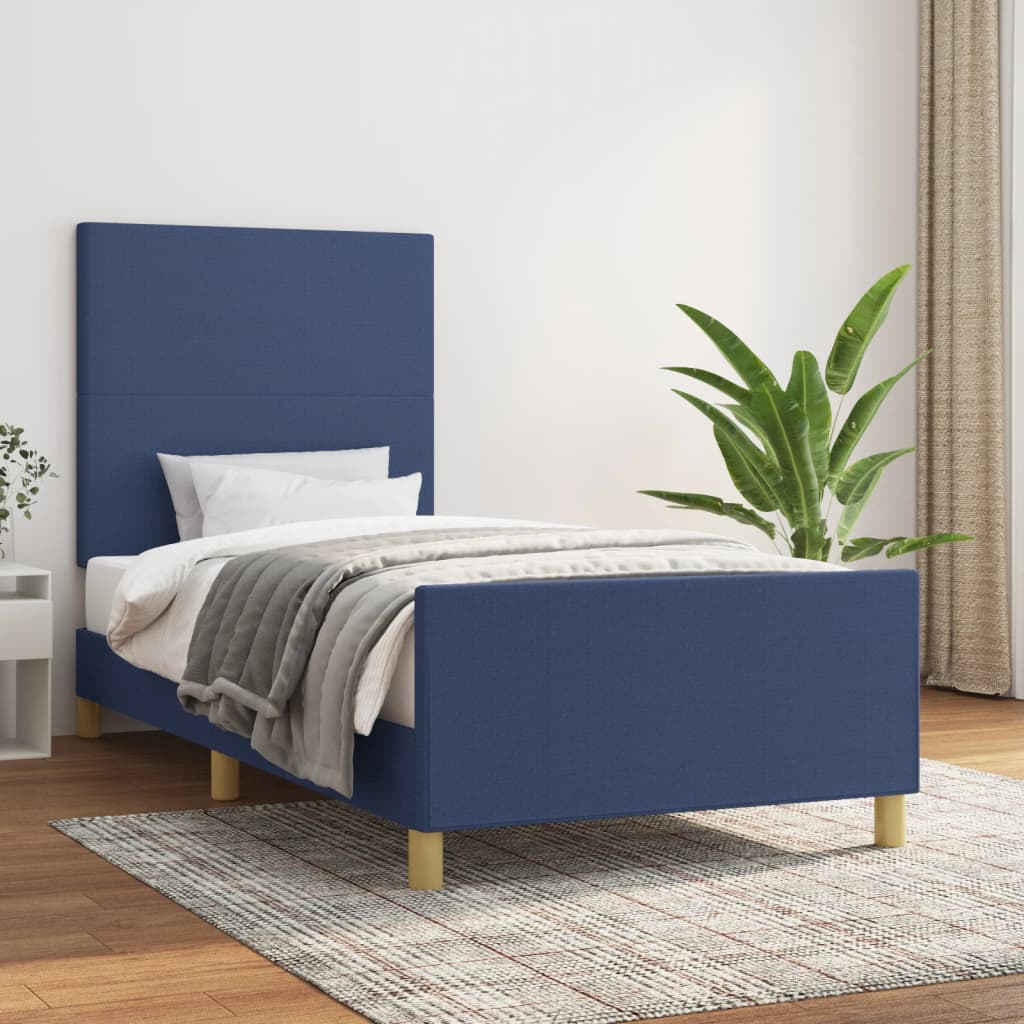vidaXL Bedframe zonder matras 120x200 cm stof donkerbruin