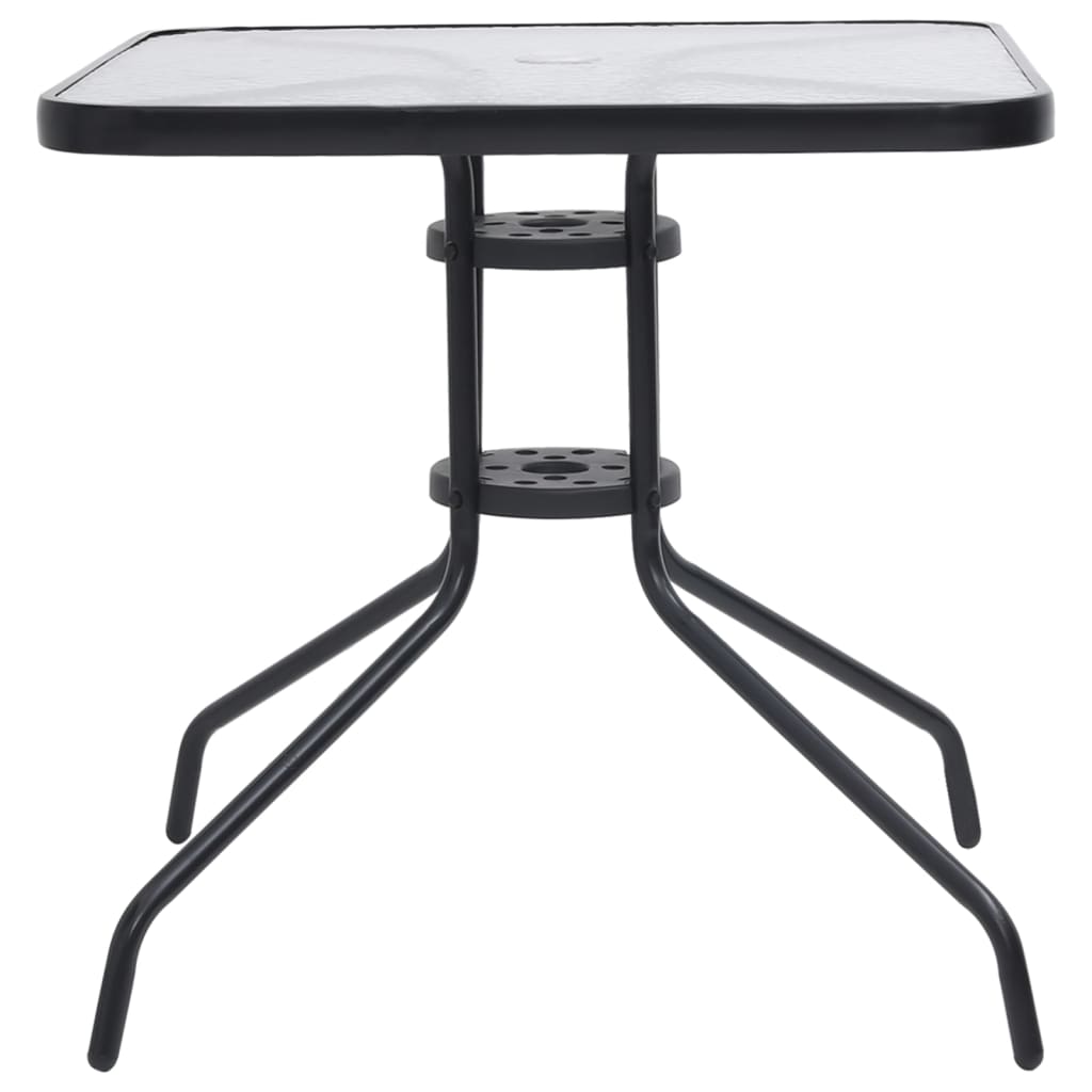 vidaXL Tuintafel Ø60x70 cm staal zwart