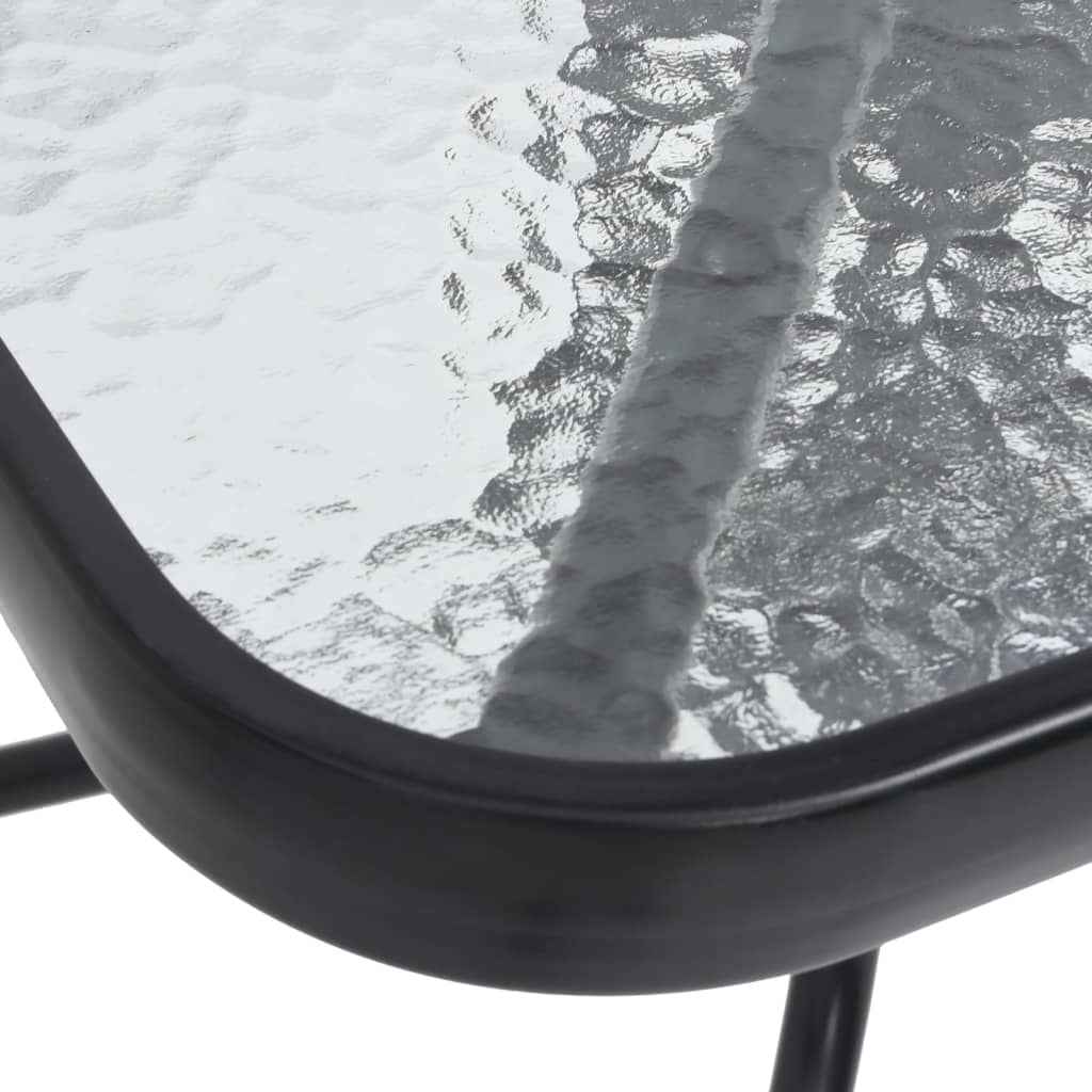 vidaXL Tuintafel Ø60x70 cm staal zwart