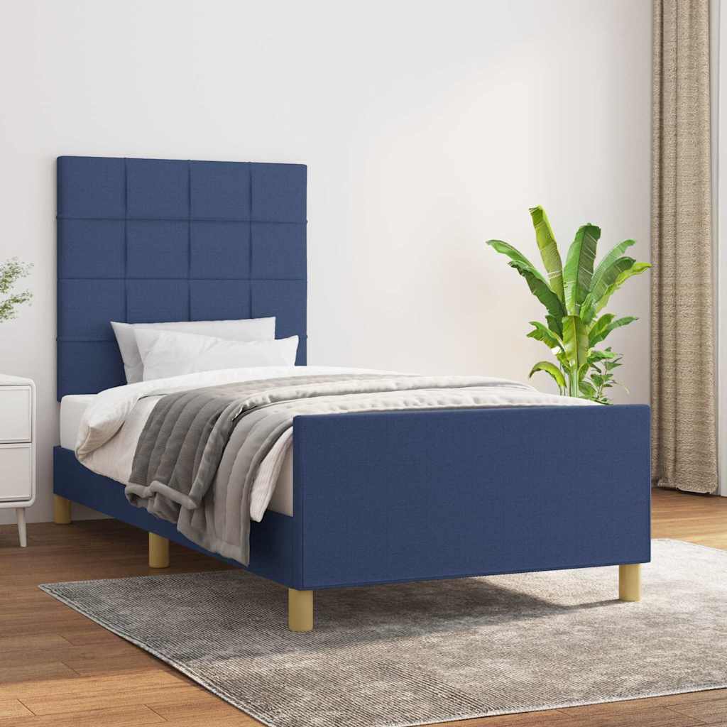vidaXL Bedframe zonder matras 120x200 cm stof donkerbruin