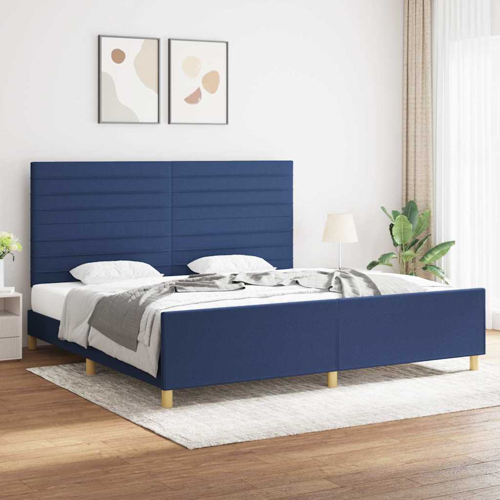 vidaXL Bedframe zonder matras 120x200 cm stof donkerbruin