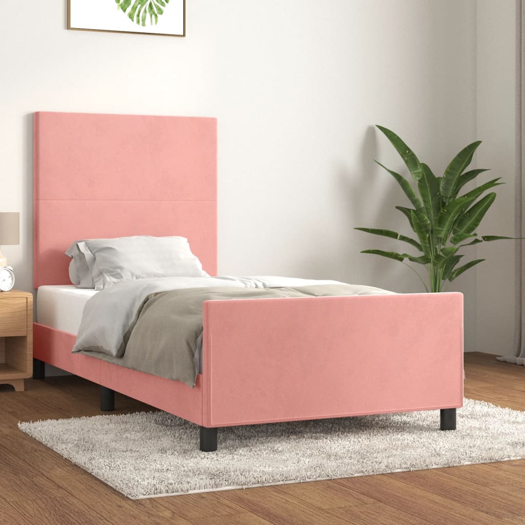 vidaXL Bedframe zonder matras 120x200 cm fluweel lichtgrijs