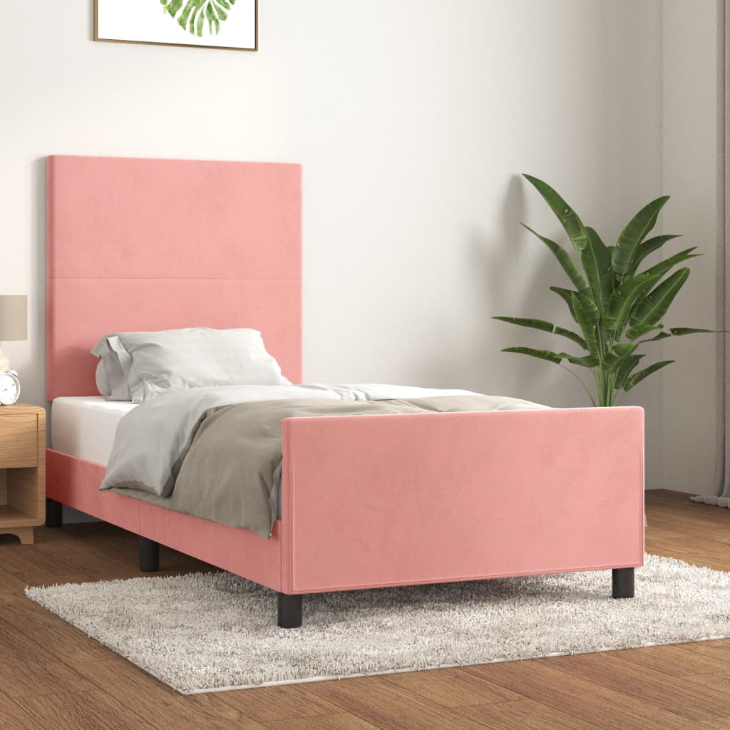 vidaXL Bedframe zonder matras 120x200 cm fluweel lichtgrijs