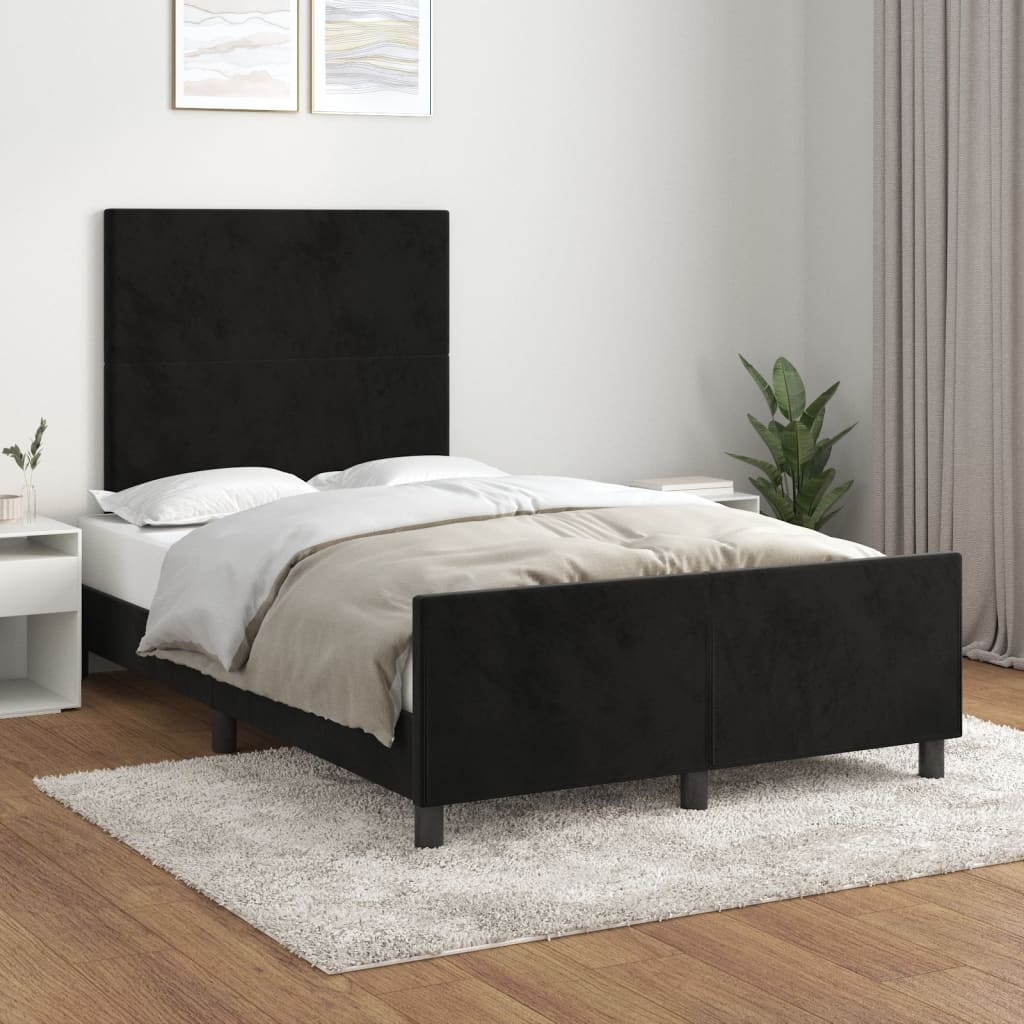 vidaXL Bedframe zonder matras 120x200 cm fluweel lichtgrijs