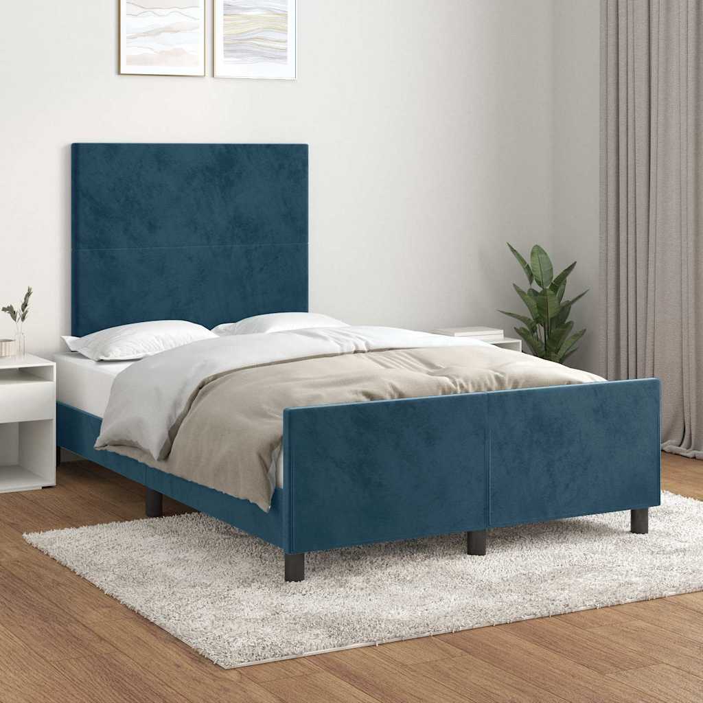 vidaXL Bedframe zonder matras 120x200 cm fluweel lichtgrijs