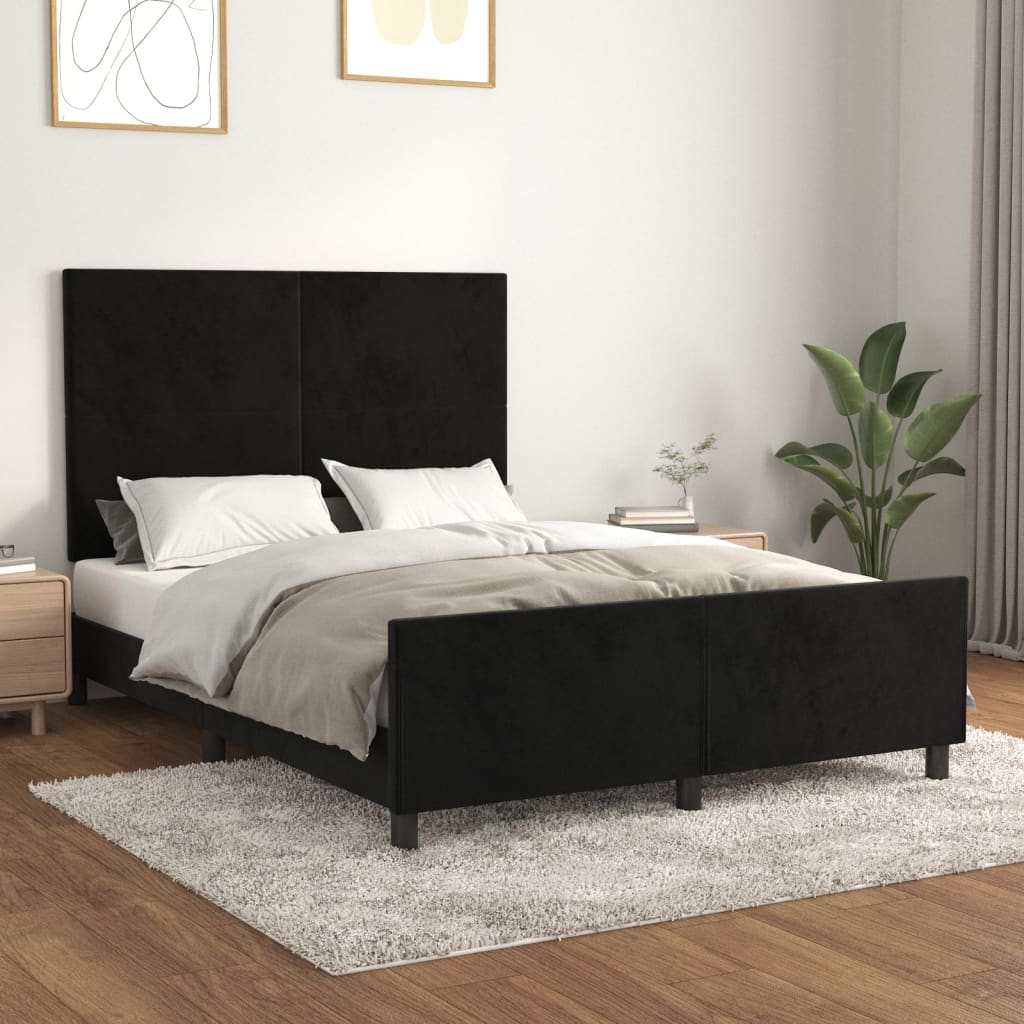 vidaXL Bedframe zonder matras 120x200 cm fluweel lichtgrijs