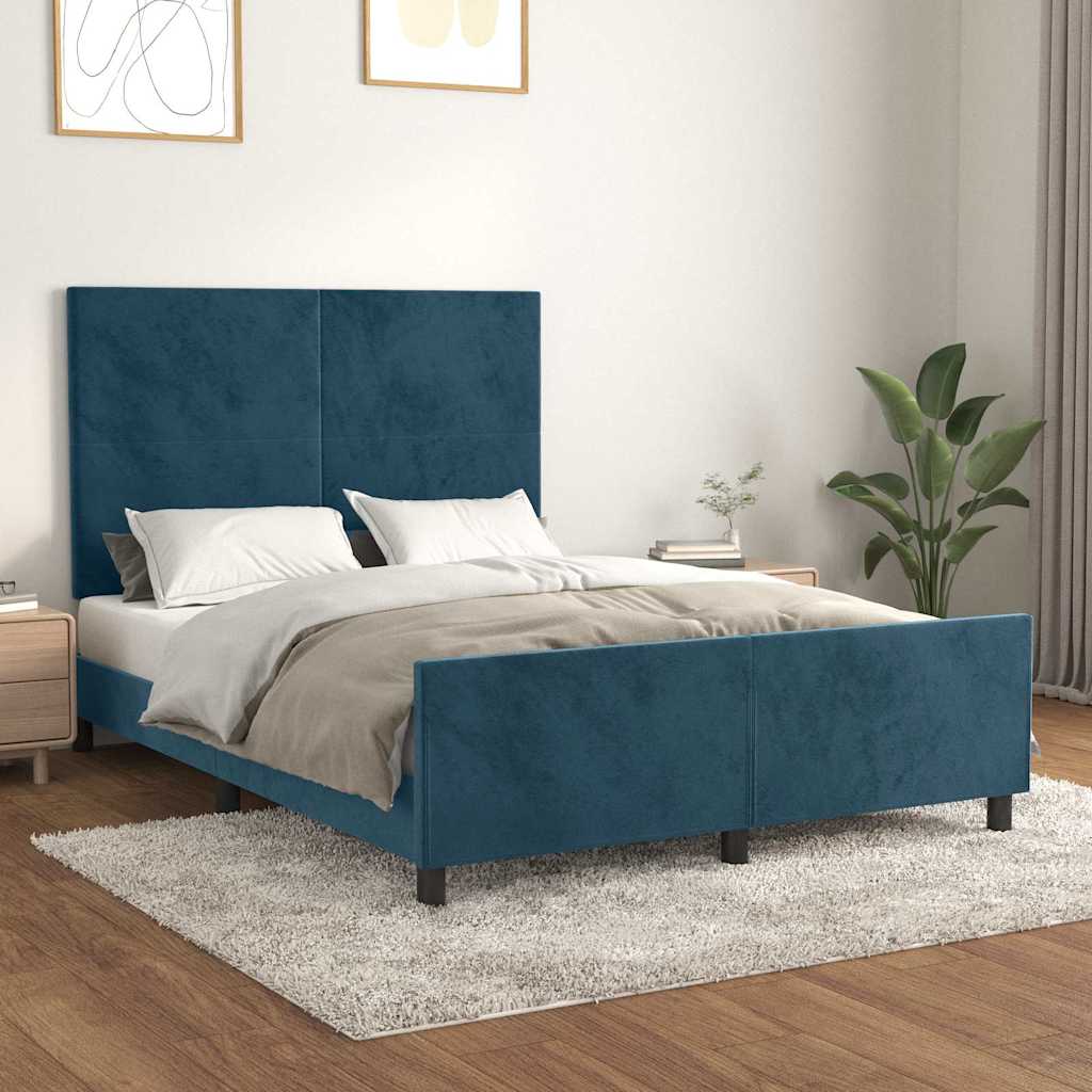 vidaXL Bedframe zonder matras 120x200 cm fluweel lichtgrijs