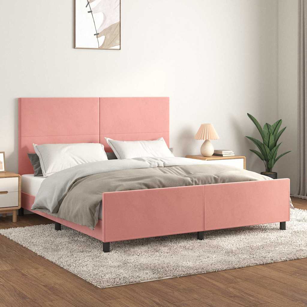 vidaXL Bedframe zonder matras 120x200 cm fluweel lichtgrijs