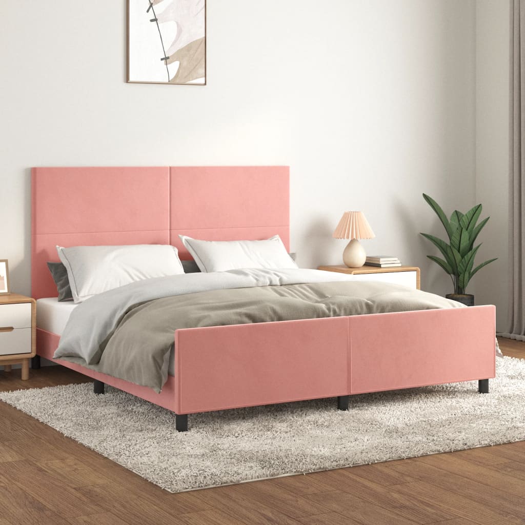 vidaXL Bedframe zonder matras 120x200 cm fluweel lichtgrijs
