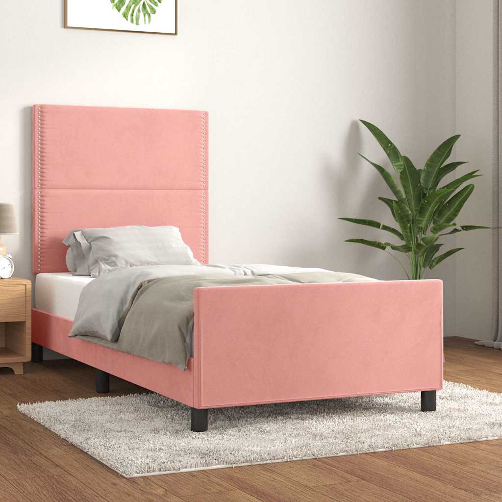 vidaXL Bedframe zonder matras 120x200 cm fluweel lichtgrijs
