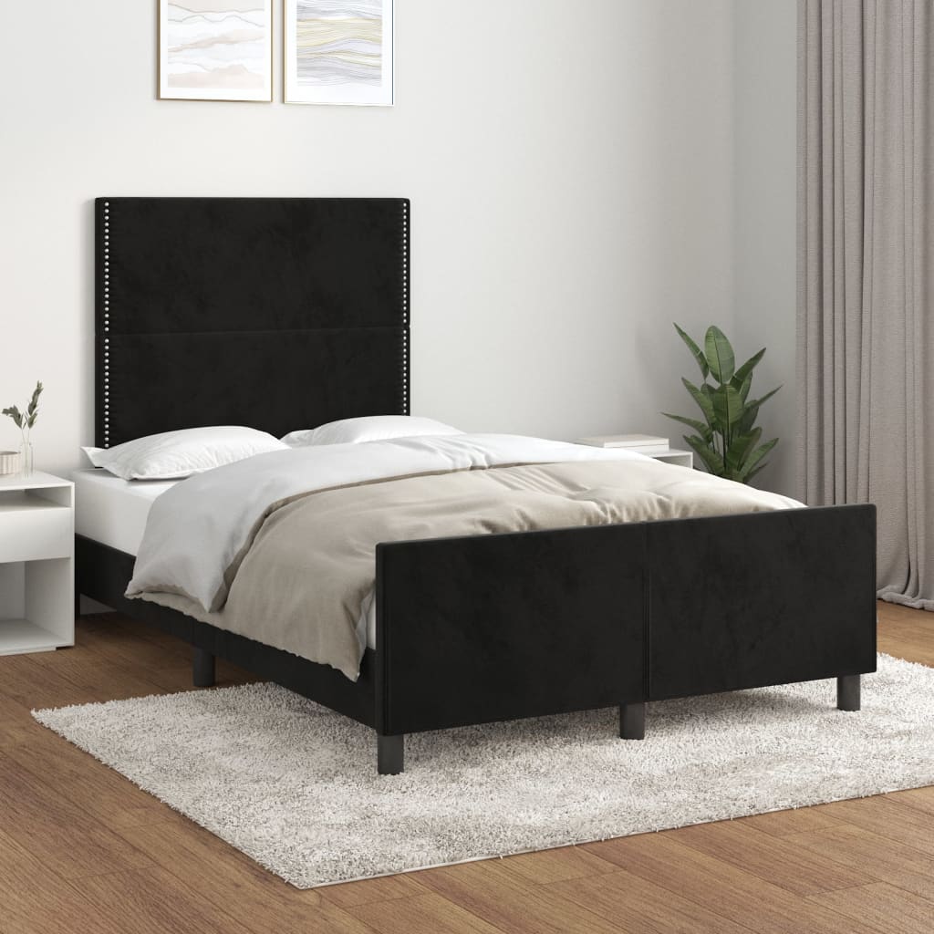 vidaXL Bedframe zonder matras 120x200 cm fluweel lichtgrijs