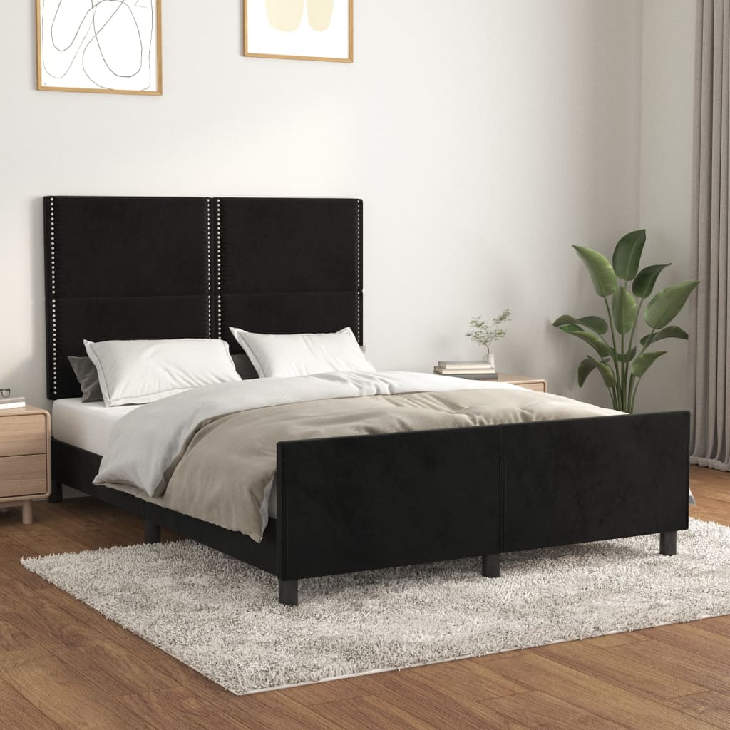 vidaXL Bedframe zonder matras 120x200 cm fluweel lichtgrijs