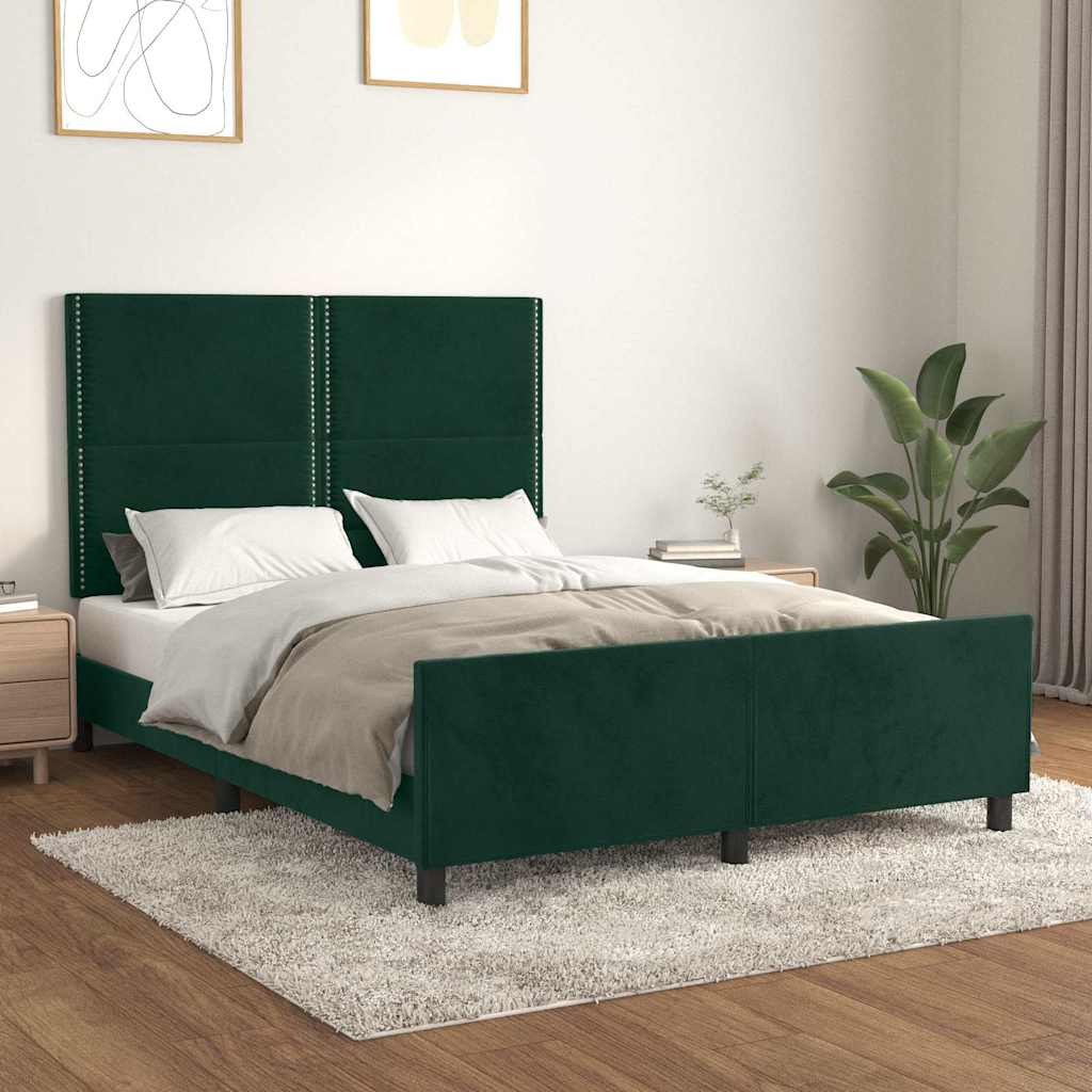 vidaXL Bedframe zonder matras 120x200 cm fluweel lichtgrijs